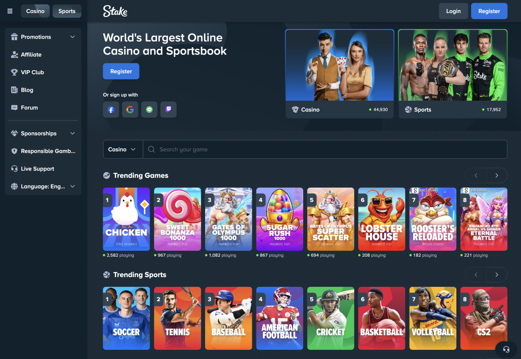 Stake.com website