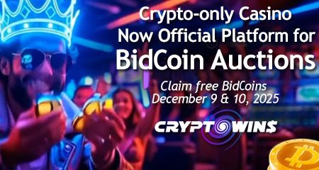 CryptoWins Launches as the Home of BidCoin Auctions Following Major Site Overhaul