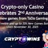 CryptoWins Celebrates a Milestone 2nd Anniversary with New TaDa Gaming Titles and Generous Promotions